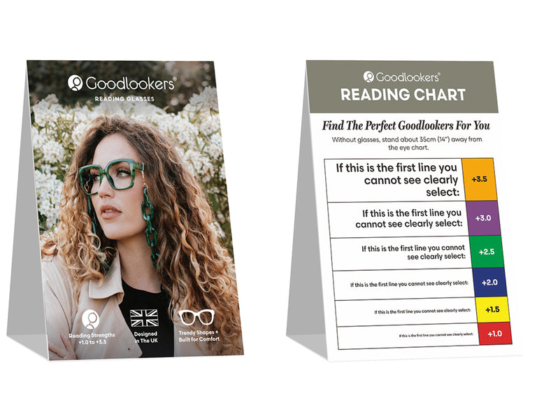 A5 Reading Chart POP Card