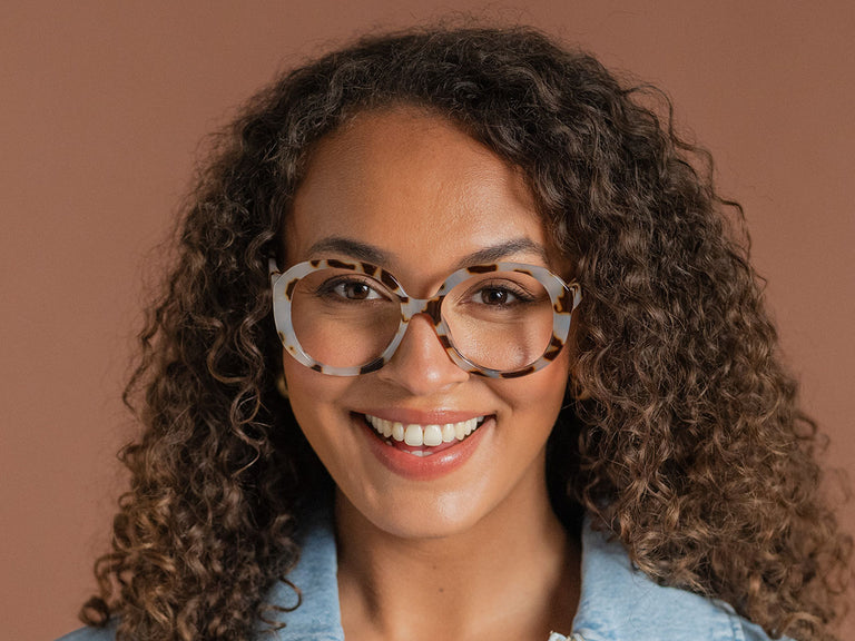 Reading Glasses 'Mila' White Tortoiseshell