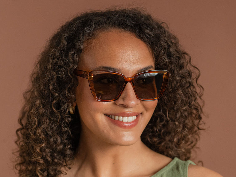 Sunglasses Polarised 'Vivienne' Light Tortoiseshell