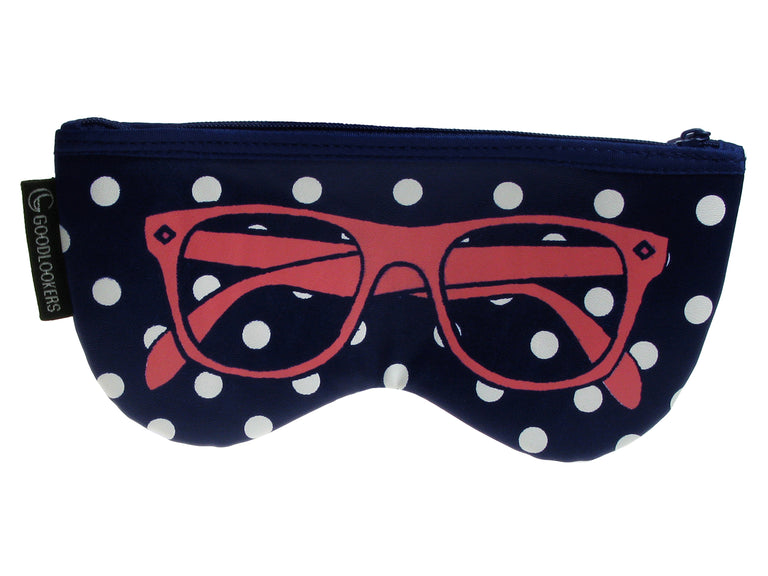 Glasses Case 'Shaped Retro' Blue