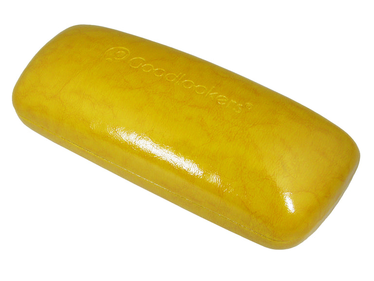 Glasses Case 'Aged Leather Look Shiny' Mustard