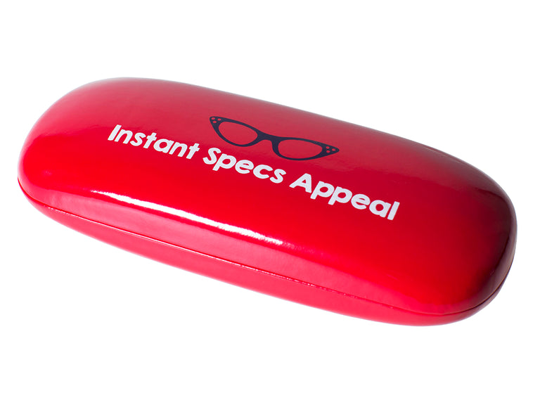 Glasses Case 'Bright Slogan' Red