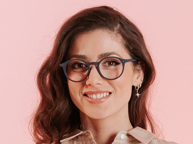 Blue Light Zero Glasses 'Sydney' Navy Blue