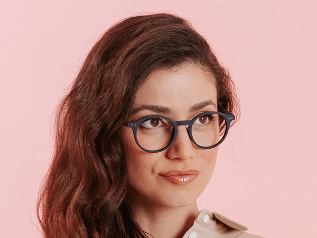 Blue Light Zero Glasses 'Sydney' Navy Blue