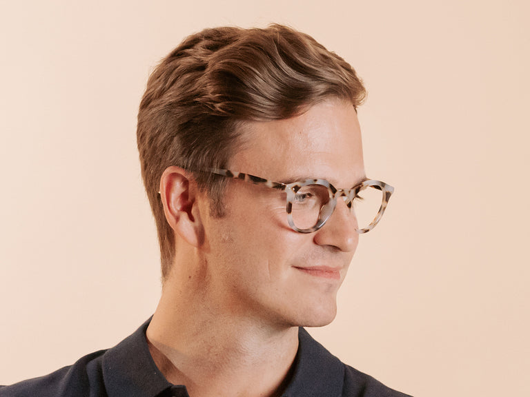 Reading Glasses 'Embankment' White Tortoiseshell