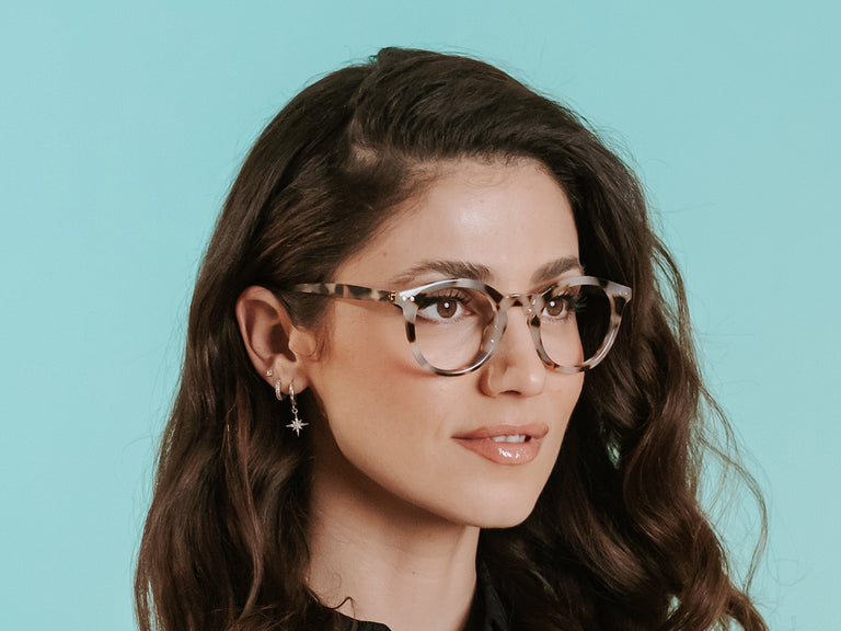 Reading Glasses 'Embankment' White Tortoiseshell