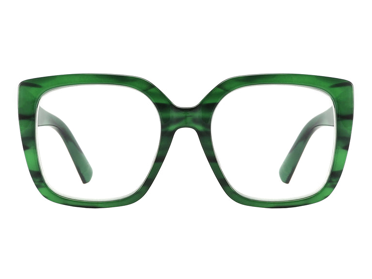 Reading Glasses 'Deirdre' Green Marble