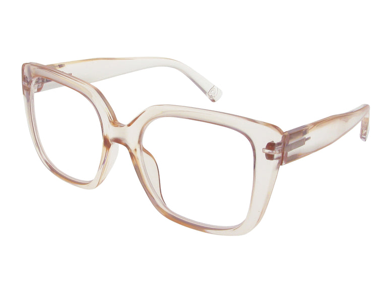 Reading Glasses 'Deirdre' Transparent Pink