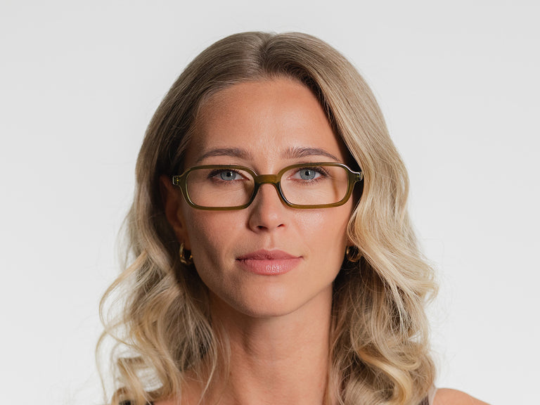 Reading Glasses 'Rae' Olive