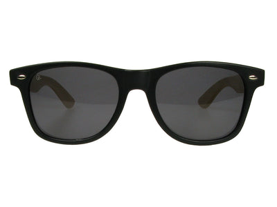 Sunglasses Polarised 'Ash' Matt Black/Bamboo