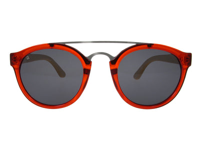 Sunglasses Polarised 'Tokyo' Red/Bamboo