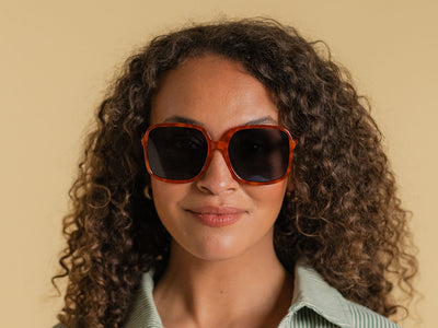 Sunglasses Polarised 'Charlotte' Dark Honey