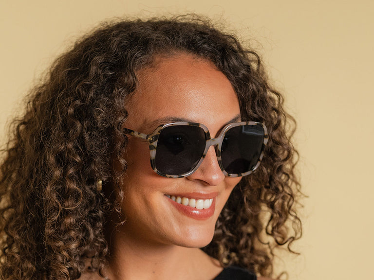 Sunglasses Polarised 'Charlotte' White Tortoiseshell