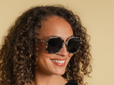 Sunglasses Polarised 'Charlotte' White Tortoiseshell