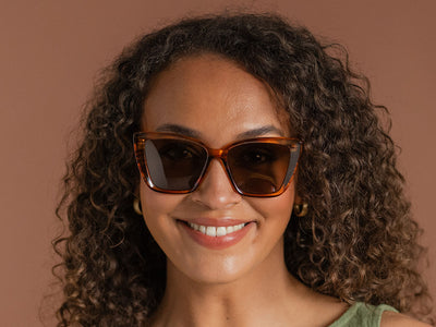 Sunglasses Polarised 'Vivienne' Light Tortoiseshell