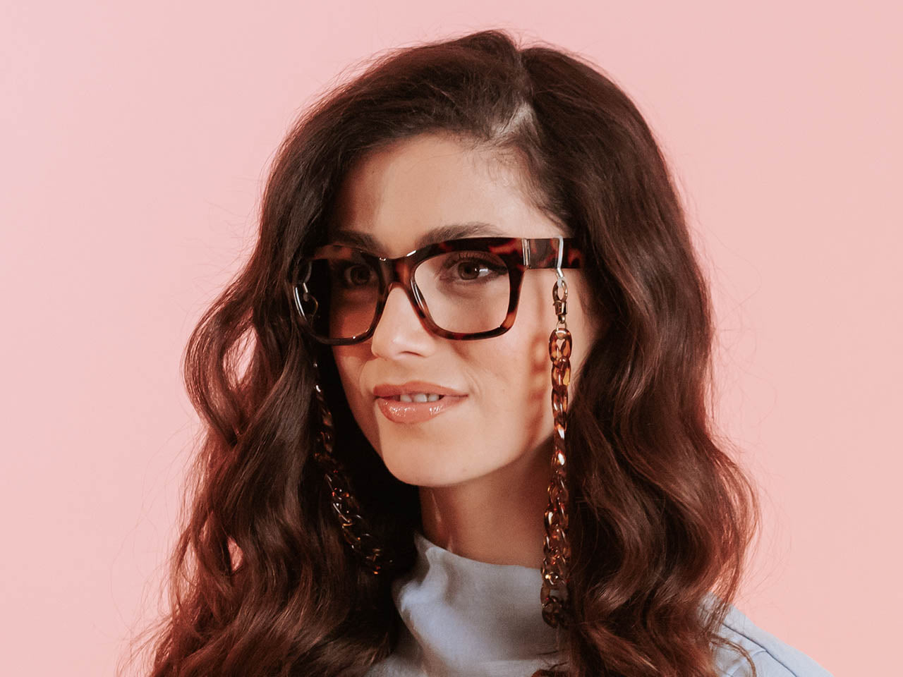 Glasses Chain 'Flat Chunky' Tortoiseshell