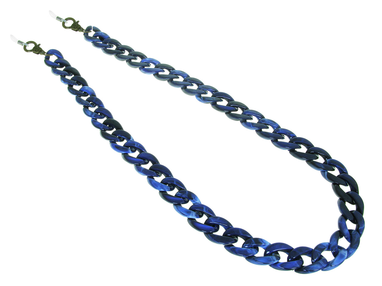 Glasses Chain 'Flat Chunky' Blue Marble