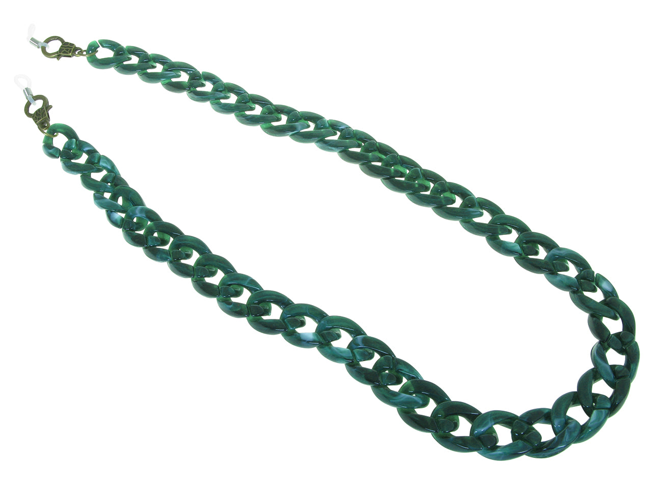 Glasses Chain 'Flat Chunky' Green Marble