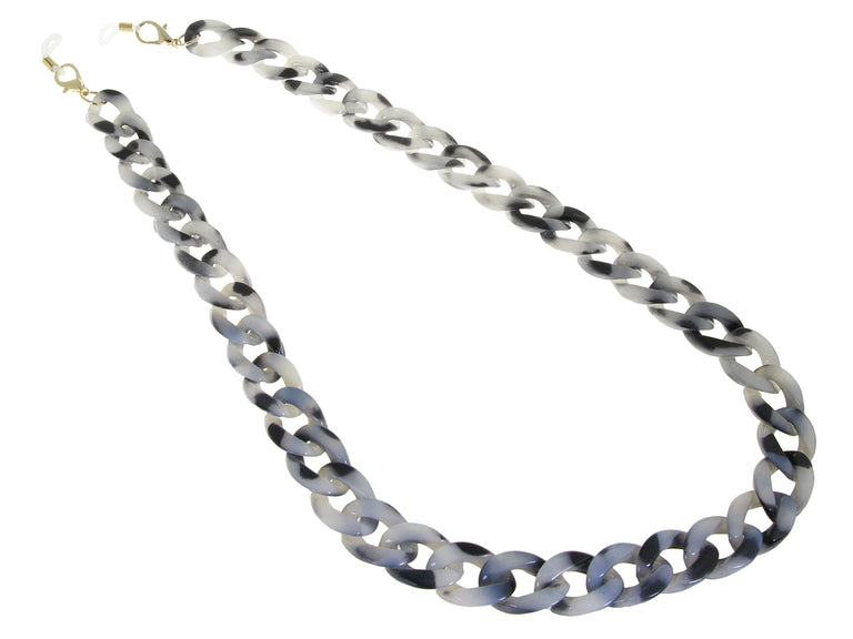 Glasses Chain 'Flat Chunky' Grey Tortoiseshell