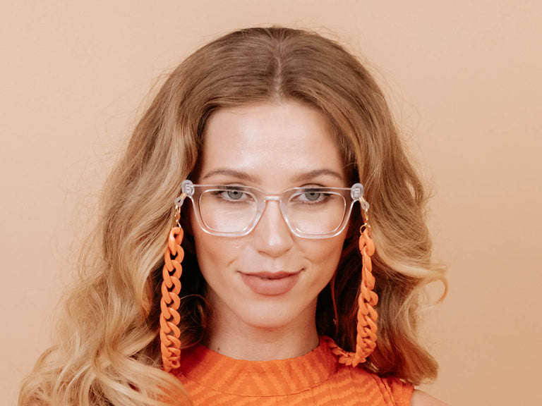 Glasses Chain 'Flat Chunky' Salmon