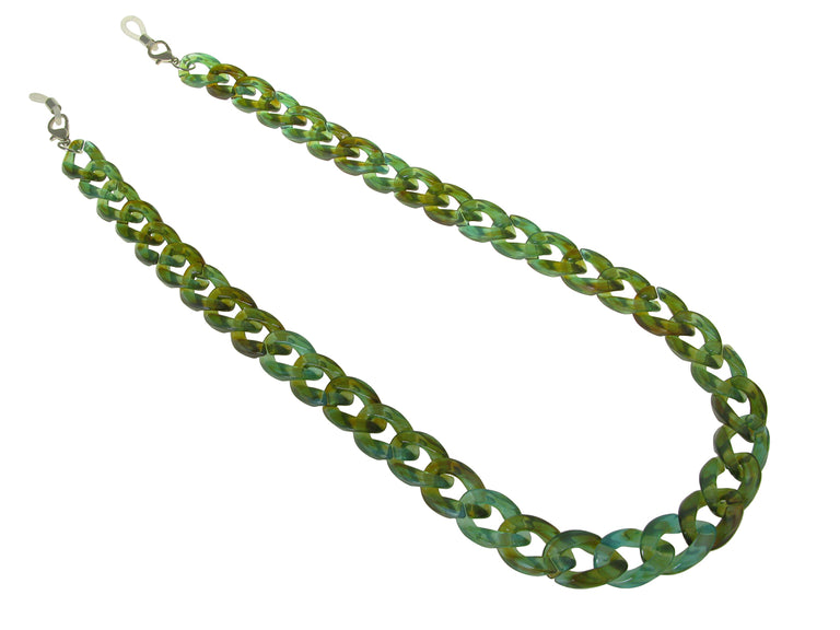 Glasses Chain 'Flat Chunky' Sea Green