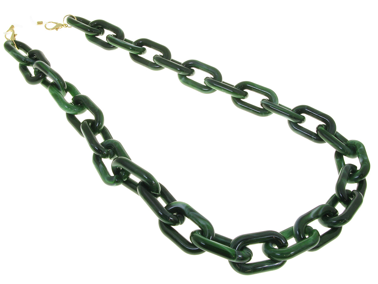 Glasses Chain 'Chunky Oval' Green Marble