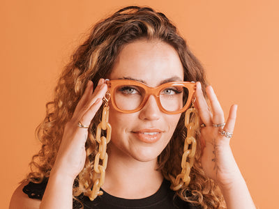 Glasses Chain 'Chunky Oval' Honey