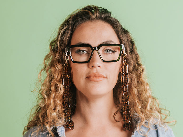 Glasses Chain 'Chunky Oval' Tortoiseshell