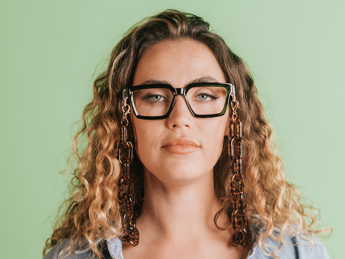 Glasses Chain 'Chunky Oval' Tortoiseshell - Goodlookers Trade
