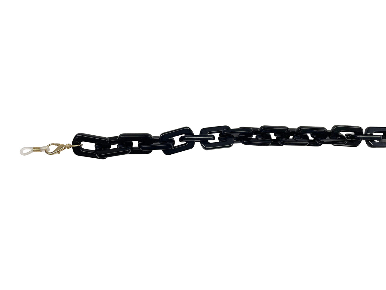 Glasses Chain 'Chunky Rectangular' Shiny Black