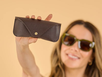 Glasses Case 'Eco-Leather' Chocolate Brown