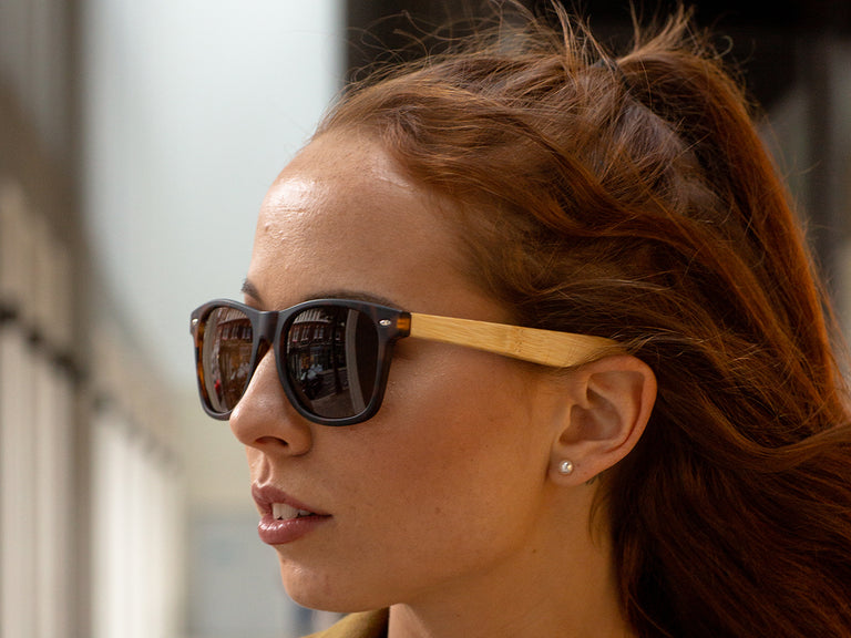 Sunglasses Polarised 'Ash' Tortoiseshell/Bamboo