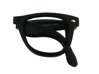 Folding Reading Glasses 'Pocket Specs' Matt Black