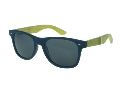 Sunglasses Polarised 'Ash' Matt Blue/Bamboo