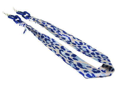 Glasses Chain 'Ribbon' Blue Leopard