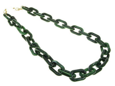 Glasses Chain 'Chunky Oval' Green Marble