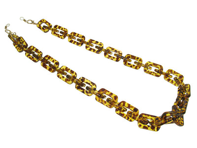 Glasses Chain 'Chunky Rectangular' Tortoiseshell