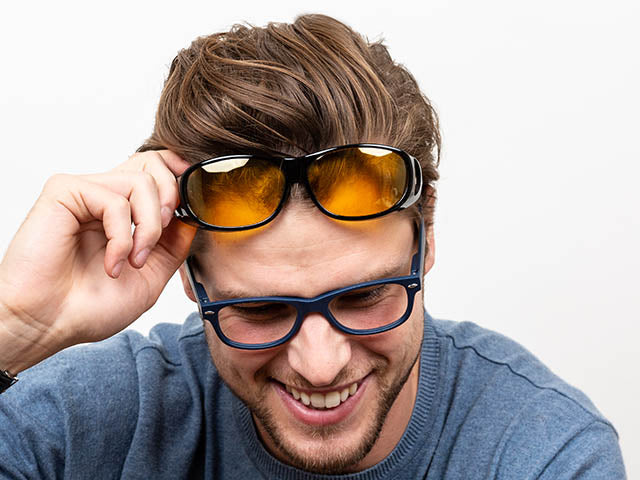 Sunglasses 'Night-Vision Coverspecs' Black