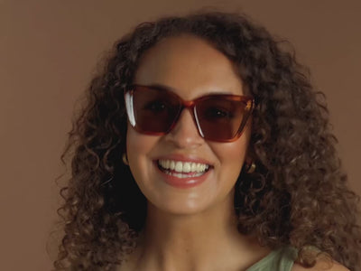 Sunglasses Polarised 'Vivienne' Light Tortoiseshell