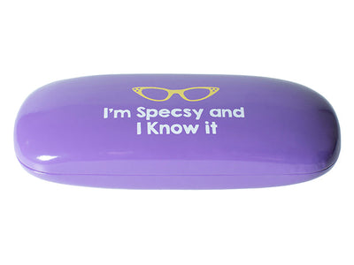 Glasses Case 'Bright Slogan' Purple